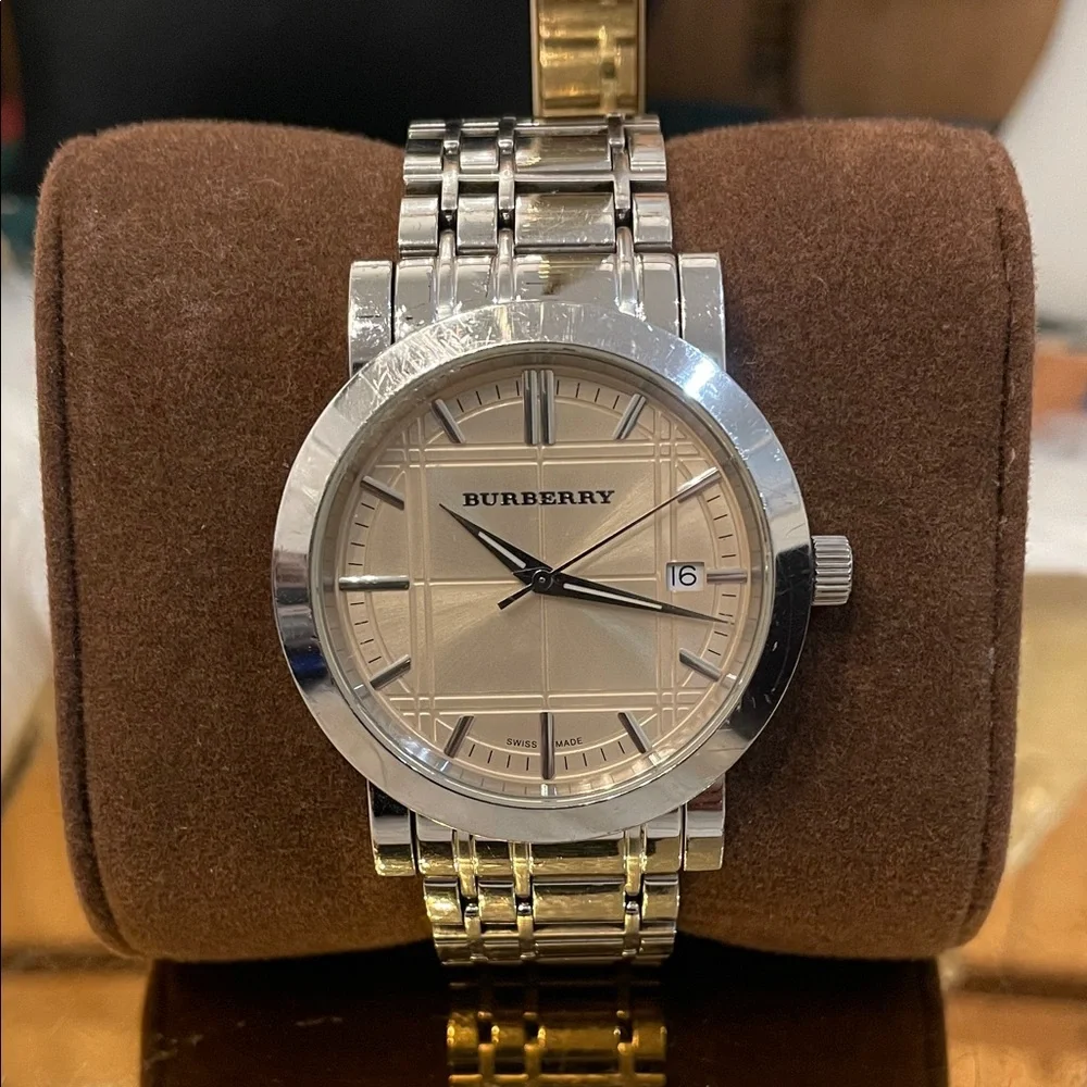 BURBERRY | Beige Check Strap Silver Dial Watch BURBERRY Nova Check Silver Dial Beige Fabric Strap Women main image 2